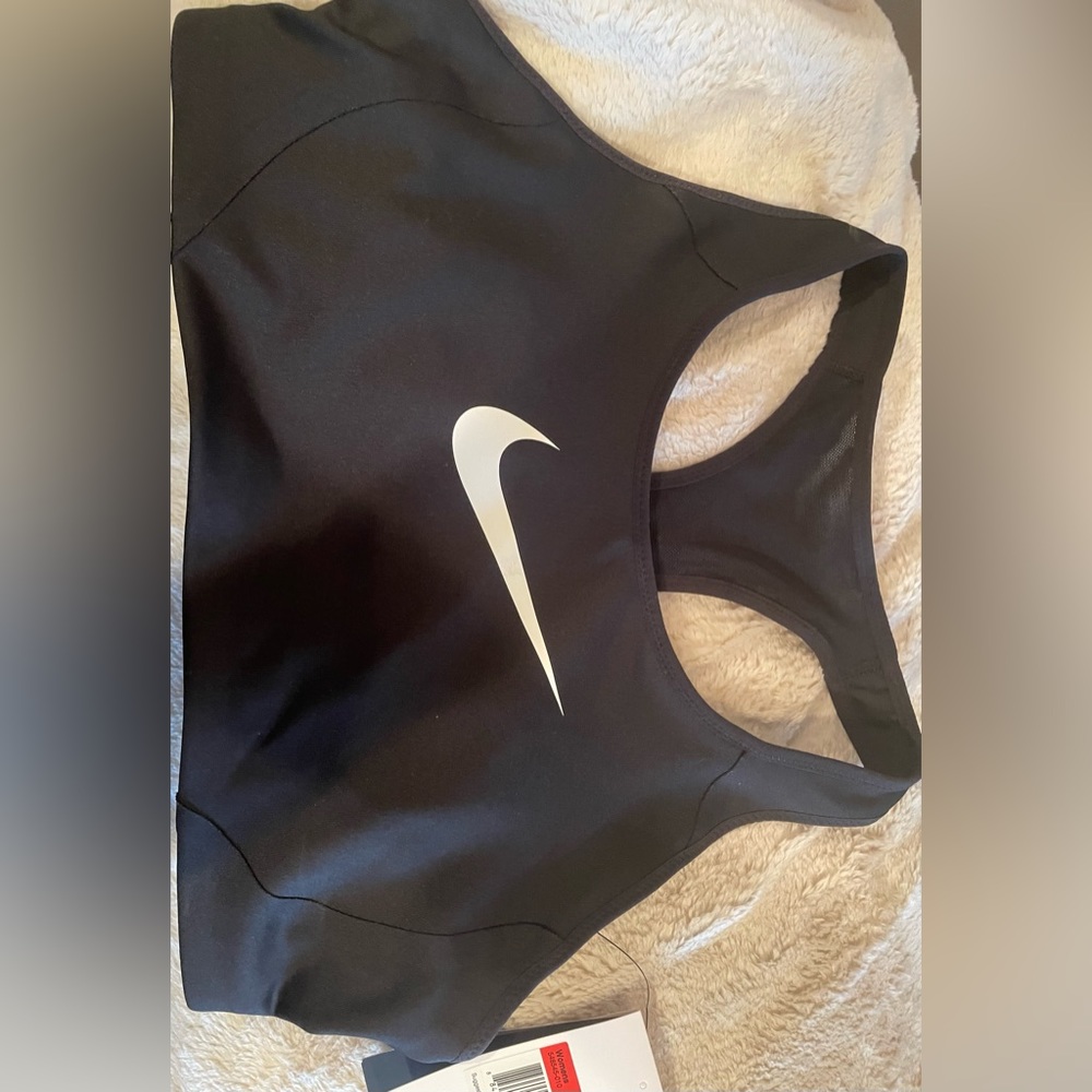 NEW LARGE BLACK DRI FIT SPORT BRA